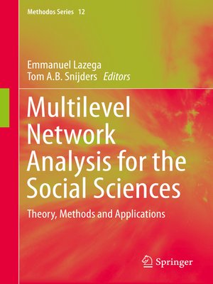 cover image of Multilevel Network Analysis for the Social Sciences